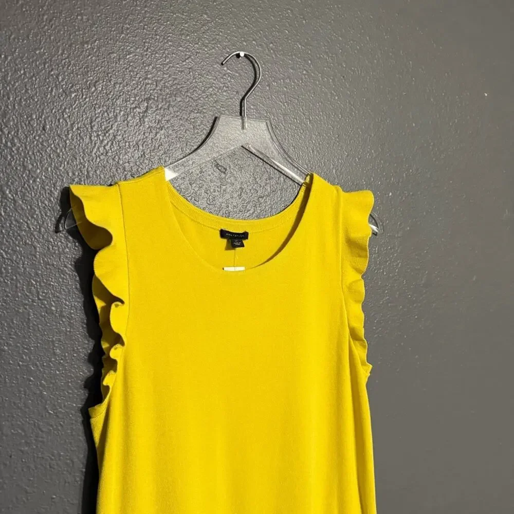 Ann Taylor NWT Ruffle Sleeve Midi Dress Size LT